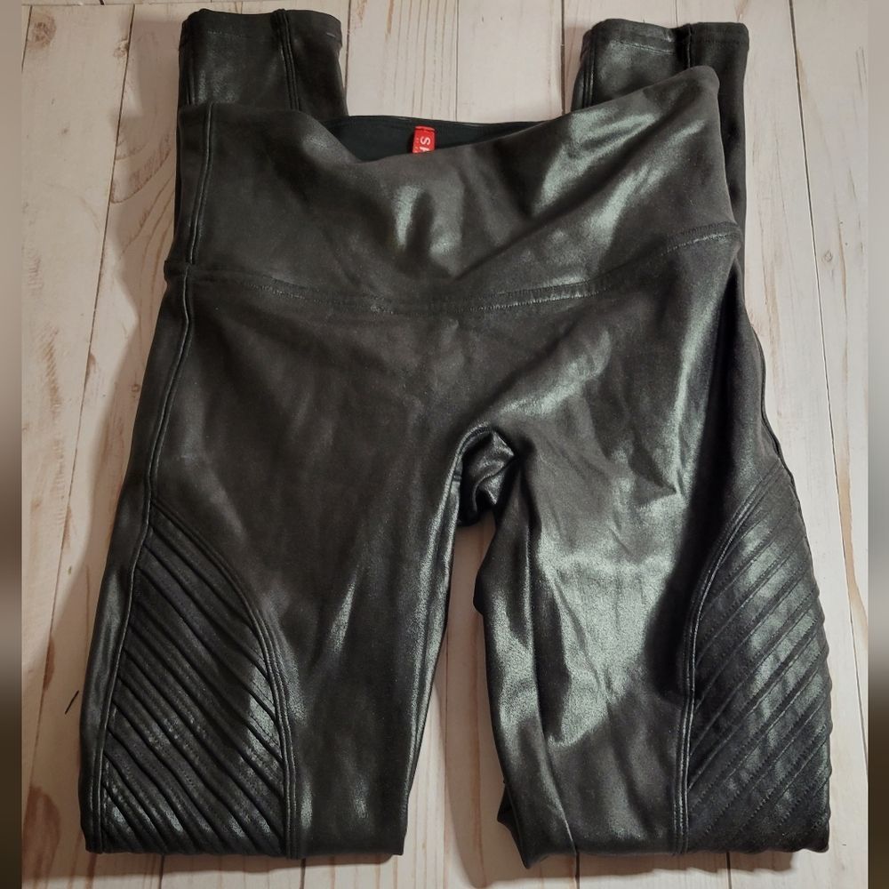 Spanx Faux Leather Moto Leggings SP